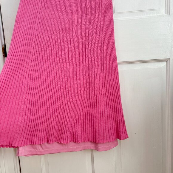 Hansen & Gretel Dress Belinda Pink Fuschia Knit Strap Midi Halter Long Straps XS - Picture 9 of 14